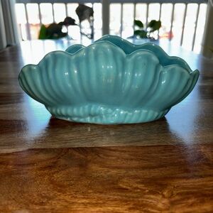 Vintage MCM Turquoise Ceramic Dish